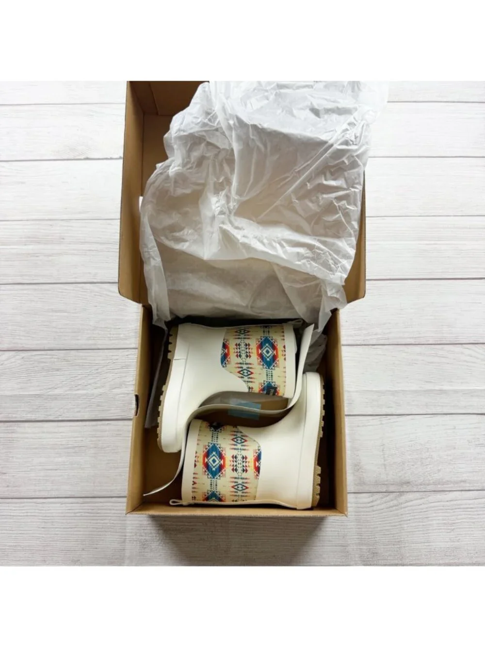 Pendleton Pilot Rock Kids Mid Rain Boots Durable Waterproof Aztec NWT NIB 9-10